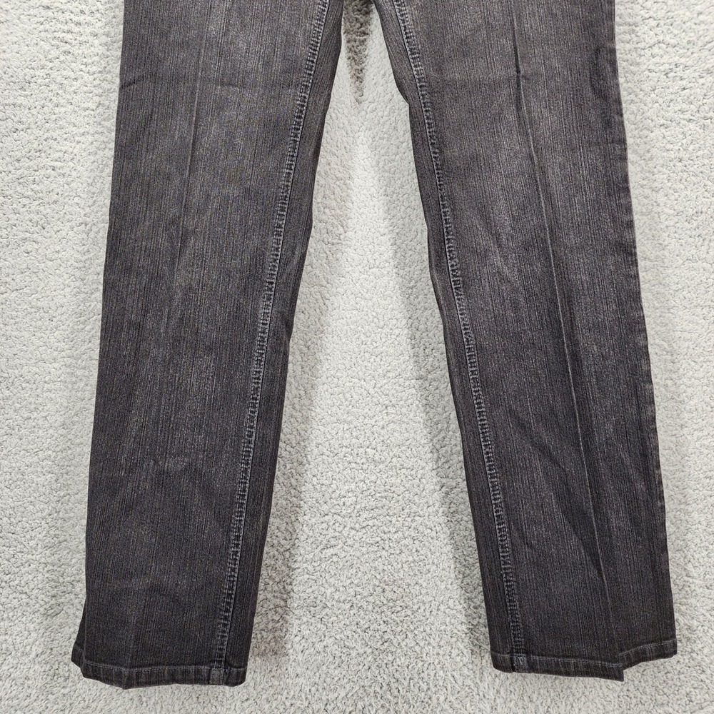 Geiger Jeans Women's Black Denim Straight Leg Pants Made in Austria Size 38 US 8 - Picture 10 of 13